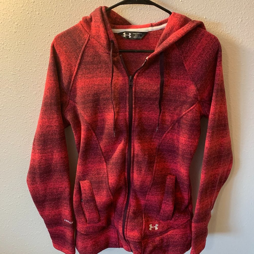 UNDER ARMOUR Pink Knit Storm Cold Gear Full Hoodie